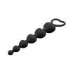 CHISA NOVELTIES anál gyöngysor Elite Lover's Beads - fekete színben, fogógyűrűs, vibráció nélküli, rugalmas, vízálló, (15 cm)