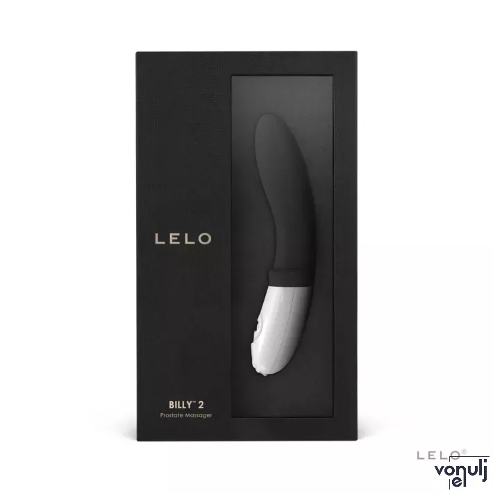 LELO prosztata vibrátor Billy 2 Black - fekete színben, vízálló, akkumulátoros