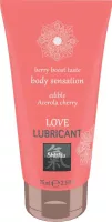 SHIATSU intim síkosító Love Lubricant Edible Acerola Cherry 75 ml - vízbázisú, ehető, acerola cseresznye ízű, bőrápoló, óvszerhez és segédeszközhöz is