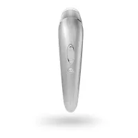 SATISFYER léghullámos csiklóizgató Luxury High Fashion - vibrációs funkcióval, ezüst színben, vízálló, akkumulátoros