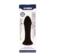 X-MEN fenékdugó 10.9 inch Butt Plug Black - fekete színben, letapasztható, PVC, 27 cm