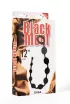 CHISA NOVELTIES anál gyöngysor Playful Beads - fekete színben, vibráció nélküli, rugalmas, vízálló, (31 cm)