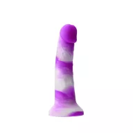 NS NOVELTIES élethű dildó COLOURS PLEASURE YUM YUM 6" DILDO PURPLE - lila színben, kis méretű, letapasztható, szilikon, vízálló (15 cm)