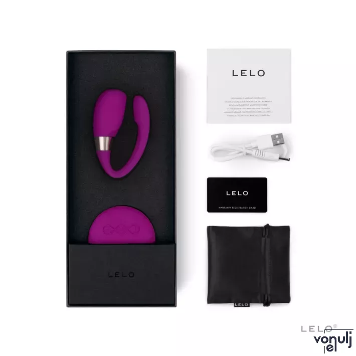 LELO párvibrátor Tiani 3 Deep Rose - lila színben, vízálló, akkumulátoros, távirányítóval