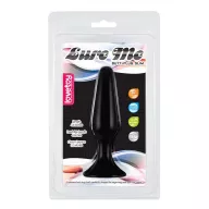 LOVETOY fenékdugó LURE ME Butt Plug Slim - fekete színben, letapasztható, vízálló, szilikon,  ( 12.2 cm )