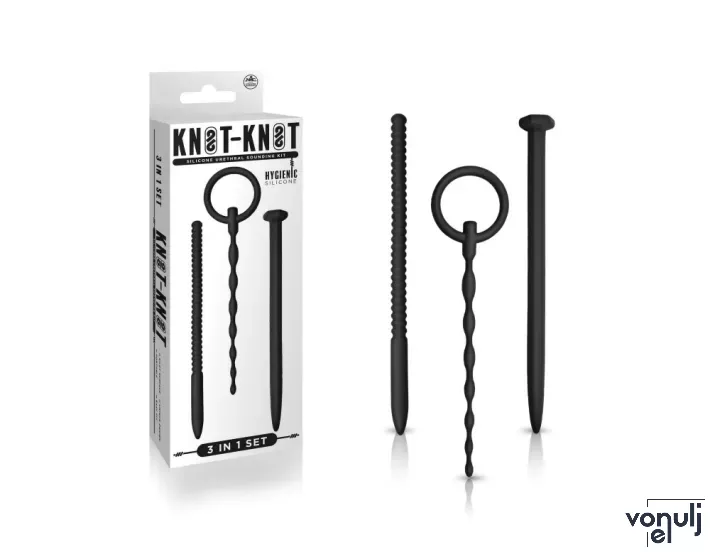 BDSM dilátor szett NMC Knot-Knot 3-In-1 Nail Sounding Set