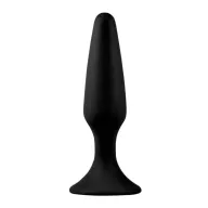 LOVETOY fenékdugó LURE ME Butt Plug Slim - fekete színben, letapasztható, vízálló, szilikon,  ( 12.2 cm )