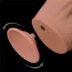 LOVETOY élethű dildó 14'' King Sized Sliding Skin Dual Layer Dong - extra nagy méretű, herékkel, kétrétegű, letapasztható, vízálló, TPE (36 cm)