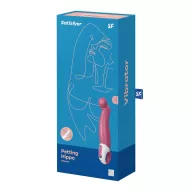 SATISFYER G-pontos vibrátor Petting Hippo - rózsaszín színben, vízálló, akkumulátoros