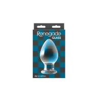 NS NOVELTIES fenékdugó Renegade Glass Knight Clear - áttetsző színben, üveg, vízálló (13,2 cm)