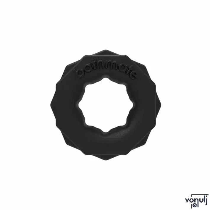 BATHMATE péniszgyűrű Power Ring Spartan - fekete színben, vízálló, vibráció nélküli