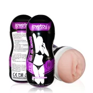 LOVETOY maszturbátor Sex In A Can Vagina Stamina Tunnel - realisztikus, vagina formájú testnyílással, vákuumos, vibráció nélküli,  vízálló