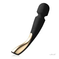 LELO masszírozó Smart Wand 2 Black - fekete színben, közepes méretű, vízálló, akkumulátoros