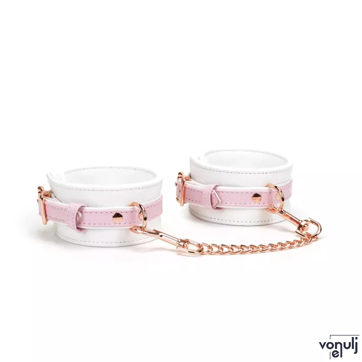 BDSM szex bilincs Liebe Seele White&Pink - csuklóra