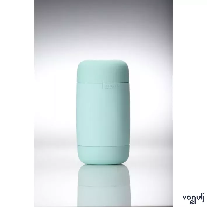 TENGA maszturbátor Puffy Mint Green - kék színben, gyöngyös belső stimuláló felszínnel, vízálló