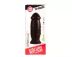 X-MEN fenékdugó 10 inch Butt Plug Black - fekete színben, körkörös stimuláló felszínű, letapasztható, PVC, 25 cm