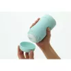 TENGA maszturbátor Puffy Mint Green - kék színben, gyöngyös belső stimuláló felszínnel, vízálló