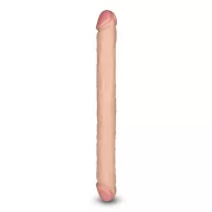 LOVETOY kétvégű dildó Realistic Slim Ultra Double Dildo - realisztikus, testszínű, hajlítható, vízálló, PVC ( 45 cm )