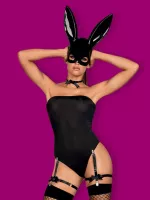 OBSESSIVE szexi nyuszi jelmez Bunny Costume - fekete színben, L/XL méretben