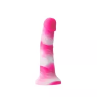 NS NOVELTIES élethű dildó COLOURS PLEASURE YUM YUM 6" DILDO PINK - rózsaszín színben, kis méretű, letapasztható, szilikon, vízálló (15 cm)