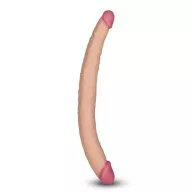 LOVETOY kétvégű dildó Ladykiller Tapered Double Penetration - realisztikus, testszínű, hajlítható, vízálló,  PVC ( 35,5 cm )