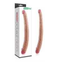 LOVETOY kétvégű dildó Ladykiller Tapered Double Penetration - realisztikus, testszínű, hajlítható, vízálló,  PVC ( 35,5 cm )