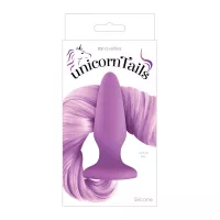 NS NOVELTIES fenékdugó Unicorn Tails Pastel Purple - lila színben, unicornis farokkal, 10,3 cm fenékdugóval, vízálló, szilikon