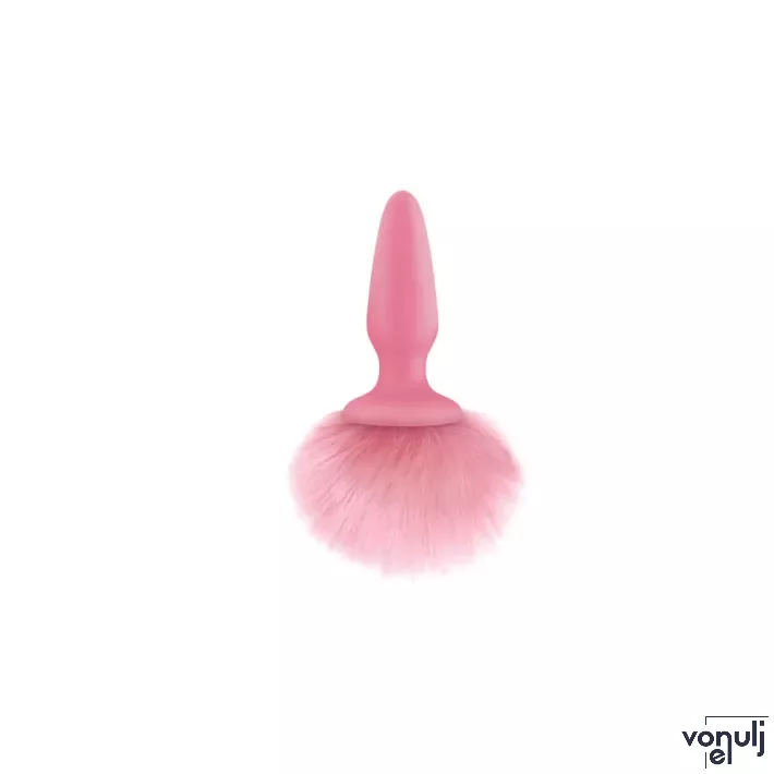 NS NOVELTIES fenékdugó Bunny Tails Pink - rózsaszín színben, nyuszi farokkal, 10,3 cm fenékdugóval, vízálló, szlikon