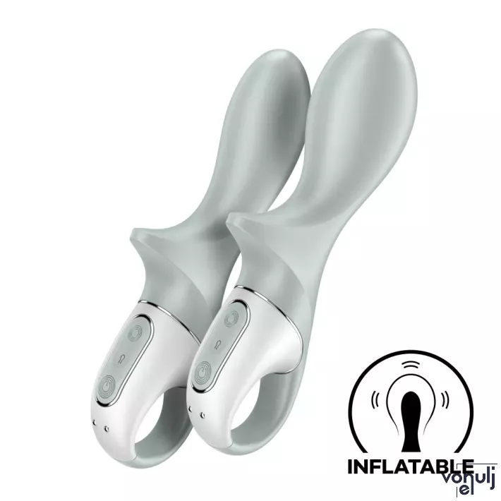 G pont vibrátor Satisfyer Air Pump Booty 3 greygreen - akkumulátoros,vízálló