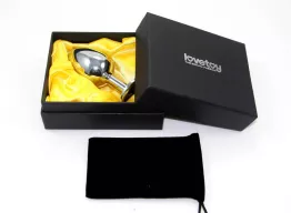 LOVETOY fenékdugó Rosebud Classic Metal Plug S Clear - ezüst színben, áttetsző kővel, S-méretben, vízálló, fém (6.8cm)