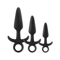 RENEGADE análszett Men's Tool Kit Black - fekete színben, 3 különböző fenékdugó, vízálló, szilikon