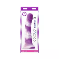 NS NOVELTIES élethű dildó COLOURS PLEASURE YUM YUM 8" DILDO PURPLE - lila színben, közepes méretű, letapasztható, szilikon, vízálló (20 cm)