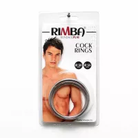 RIMBA péniszgyűrű szett Cock Rings Silver -ezüst színben, 2 különböző méretű, vízálló, vibráció nélküli