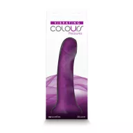 NS NOVELTIES élethű vibrátor Colours Pleasures Vibrating  7" Dildo Purple - vízálló, tapadókoronggal, akkumulátoros, lila, szilikon (18 cm)