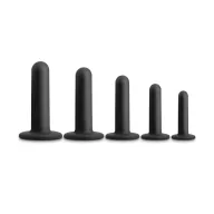 RENEGADE anál plug szett Dilator Kit Black - fekete színben, 5 eltérő méretű anál plug, letapasztható, vízálló, szilikon