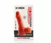 X-MEN élethű dildó 7.5" Colours Pleasure Black 3 - Közepes méretű, herékkel, letapasztható, fekete, szilikon (19 cm)