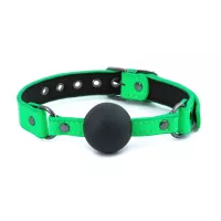 NS NOVELTIES szájpecek Electra Ball Gag Green - zöld színben, fetish játékokhoz