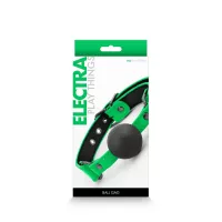 NS NOVELTIES szájpecek Electra Ball Gag Green - zöld színben, fetish játékokhoz