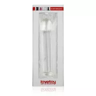 LOVETOY nonfiguratív dildó Glass Romance Clear 1 - üveg, áttetsző, vízálló, 16 cm