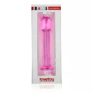 LOVETOY nonfiguratív dildó Glass Romance Pink 1 - üveg, rózsaszín színben, vízálló, 16 cm