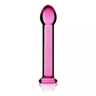 LOVETOY nonfiguratív dildó Glass Romance Pink 1 - üveg, rózsaszín színben, vízálló, 16 cm