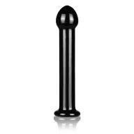 LOVETOY nonfiguratív dildó Glass Romance Black 1 - üveg, fekete színben, vízálló, 16 cm