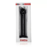 LOVETOY nonfiguratív dildó Glass Romance Black 1 - üveg, fekete színben, vízálló, 16 cm