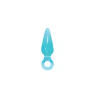 NS NOVELTIES fenékdugó Jolie Pleasures Mini Aqua - kék színben, fogógyűrűs, vízálló, TPE, 9 cm