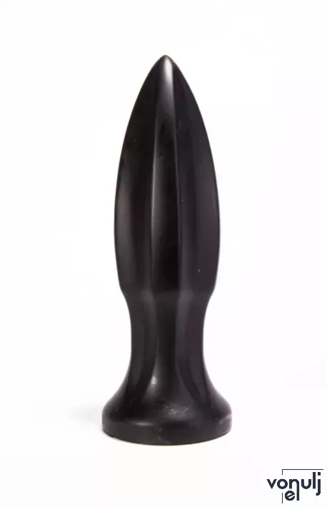 X-MEN fenékdugó 11.8 inch Butt Plug Black - fekete színben, letapasztható, PVC, 30 cm