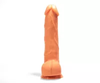 X-MEN élethű dildó Devine's 13" Cock Flesh - Nagy méretű, herékkel, letapasztható, testszínű, PVC (33 cm)