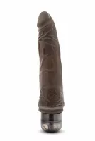 BLUSH élethű vibrátor Dr. Skin Cock Vibe 7 Chocolate - realisztikus, vízálló, elemes, PVC (21 cm)