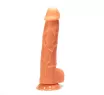 X-MEN élethű dildó Devine's 13" Cock Flesh - Nagy méretű, herékkel, letapasztható, testszínű, PVC (33 cm)