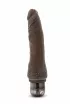 BLUSH élethű vibrátor Dr. Skin Cock Vibe 7 Chocolate - realisztikus, vízálló, elemes, PVC (21 cm)