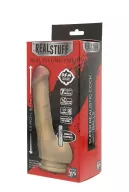 RealStuff élethű vibrátor 6.5 inch Vibrator 3 - vízálló, tapadókoronggal, elemes, herékkel, távirányítós, TPR (18 cm)